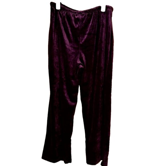 2 Piece Set Laura Tyler Pants and Blouse Velvet XL Long Sleeve Mock Turtleneck - Picture 3 of 6